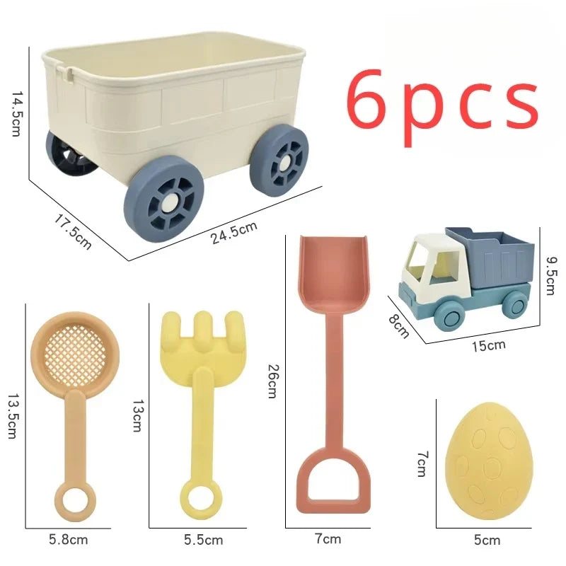 Beach Sand Toys Set for Kids – Truck, Shovel, Rake & Kitchen