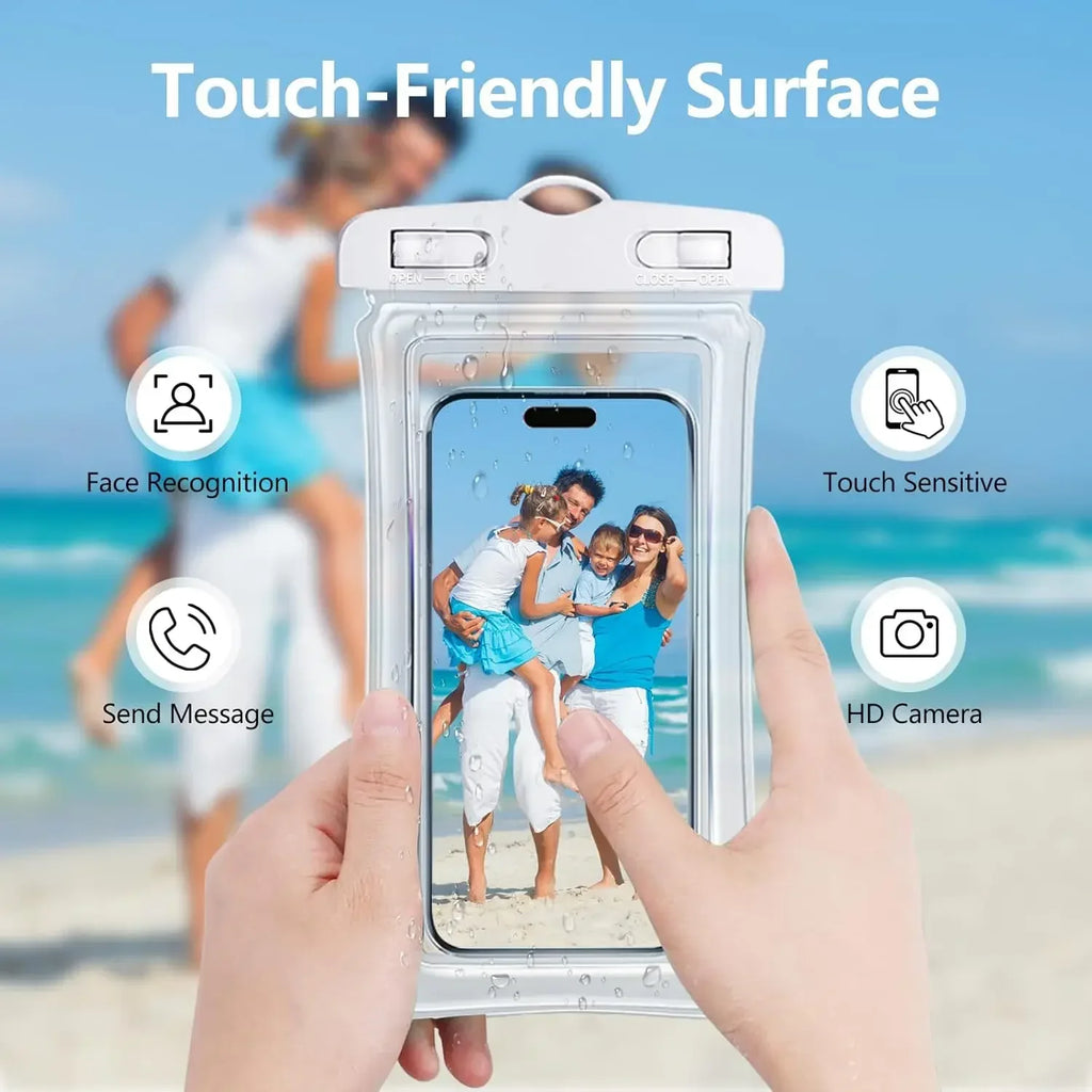 Waterproof Phone Pouch – Air Cushion Float & Touch Screen | 1–20 Pack