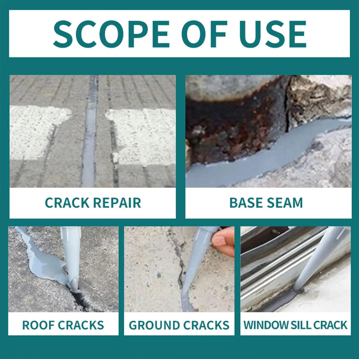 500ml Concrete Crack Filler – Waterproof Caulk & Sealant