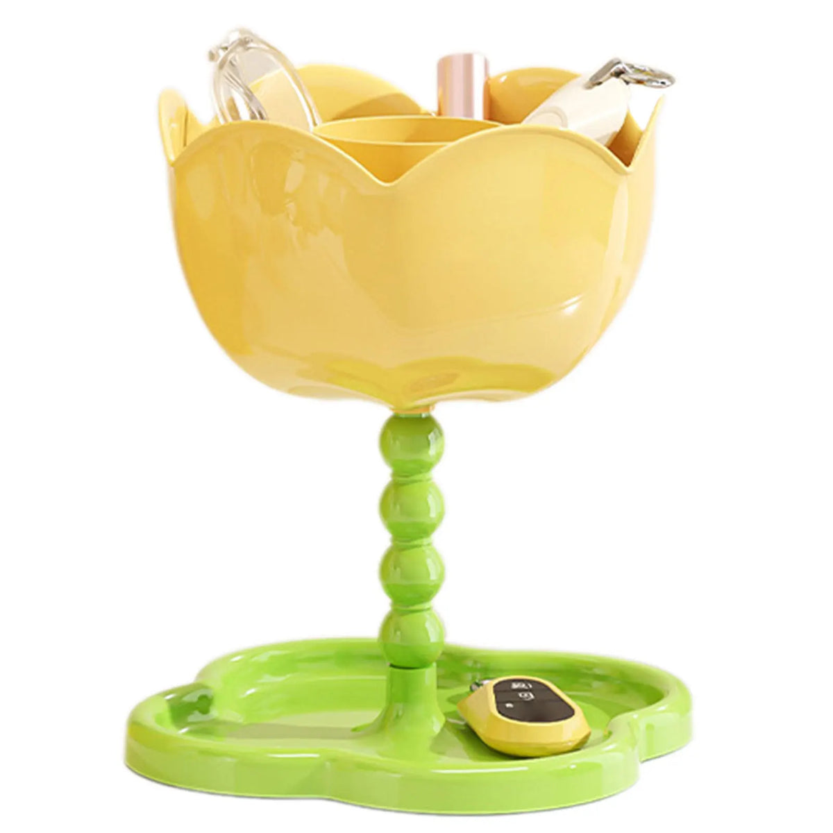 Flower Double-Layer Key Dish Tray & Decorative Desk Rack