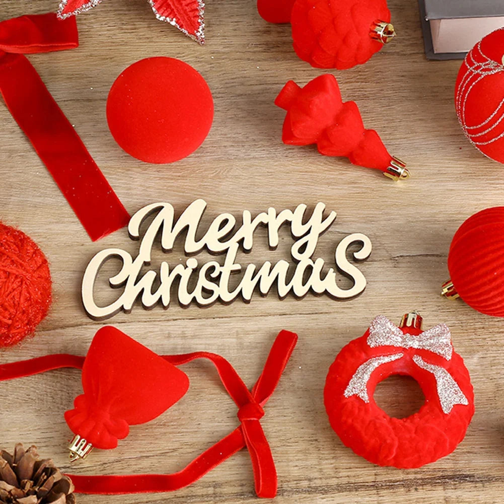 38-Piece Velvet Christmas Ball Ornaments – Mixed Color Set