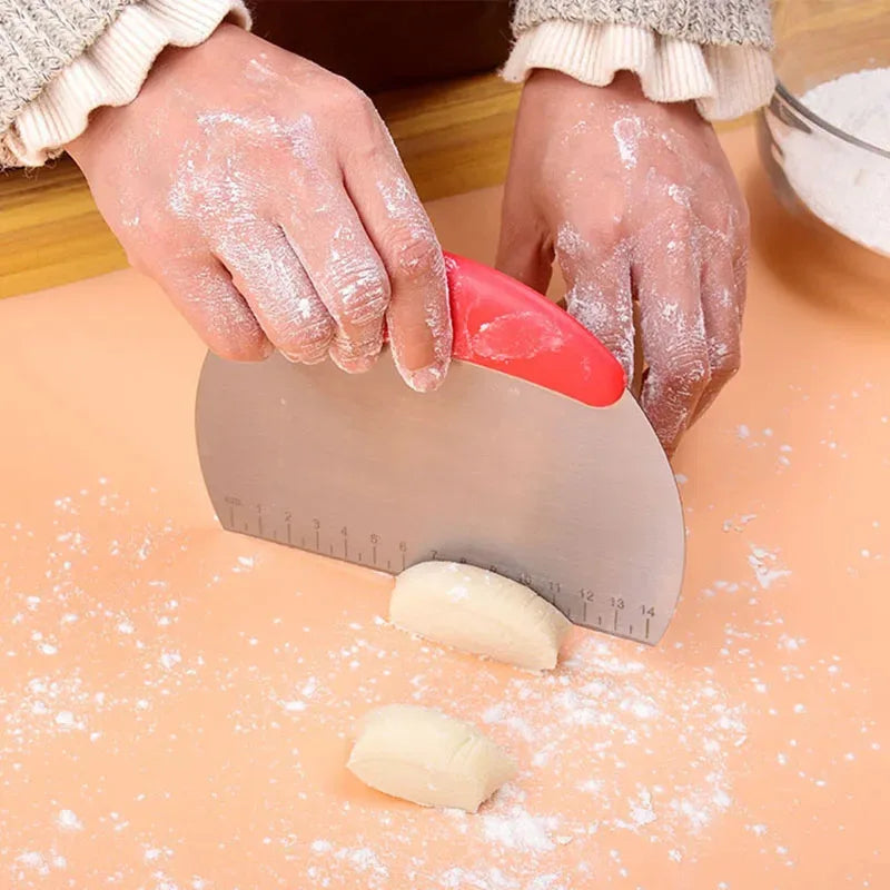 Stainless Steel Dough Scraper & Pastry Cutter | Kitchen Baking Tool