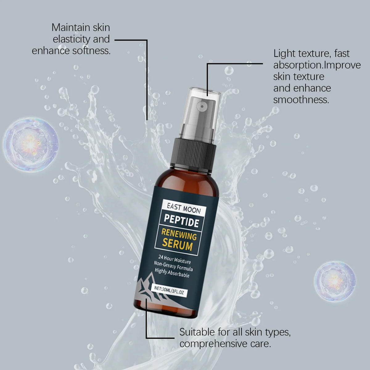 East Moon Men's Face Serum Spray – Hydrating & Firming 30ml