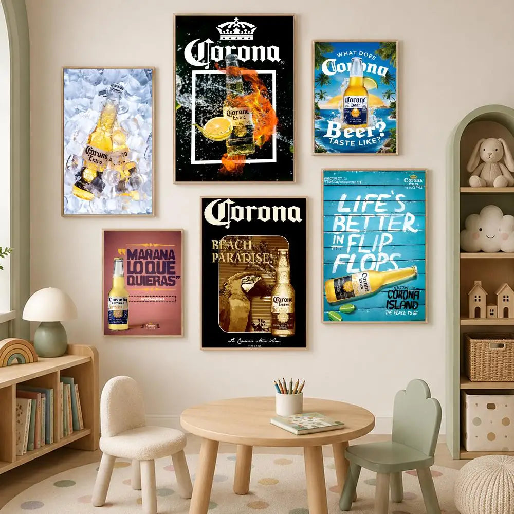 Corona Extra Beer Wall Poster – Self-Stick Waterproof HD Decor