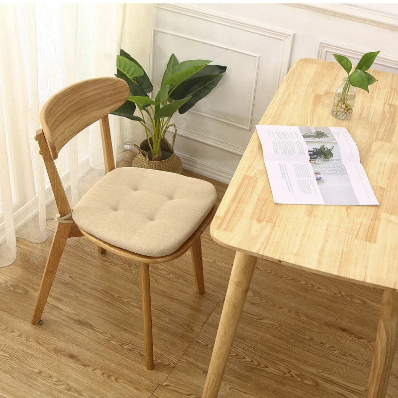 Horseshoe Chair Cushion – Breathable Cotton Linen Seat Pad