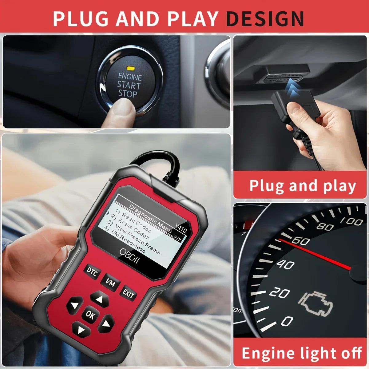 OBD2 Scanner – Read & Clear Engine Fault Codes (1996+)