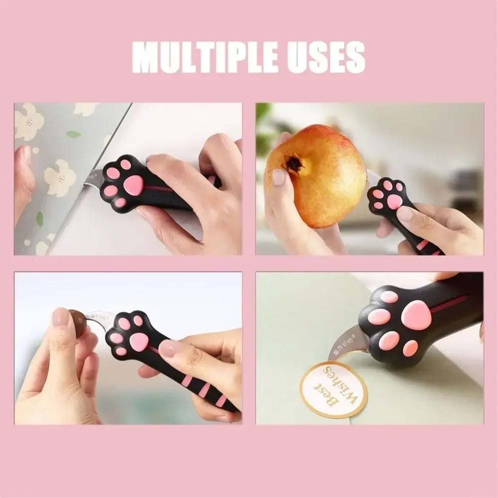 Cat Paw Mini Box Cutter – Cute Portable Utility Knife for Crafts