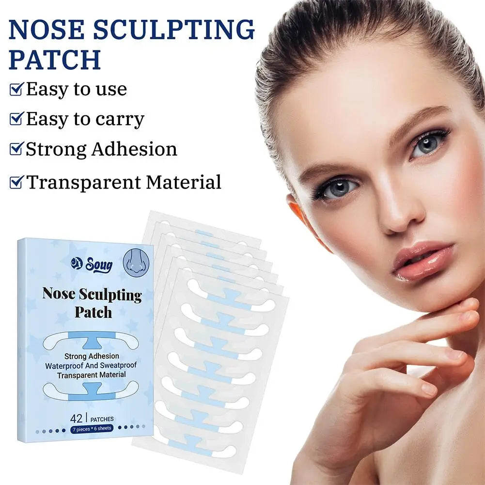 42-Pc Invisible Nose Shaping Stickers – Nose Shaper Strips
