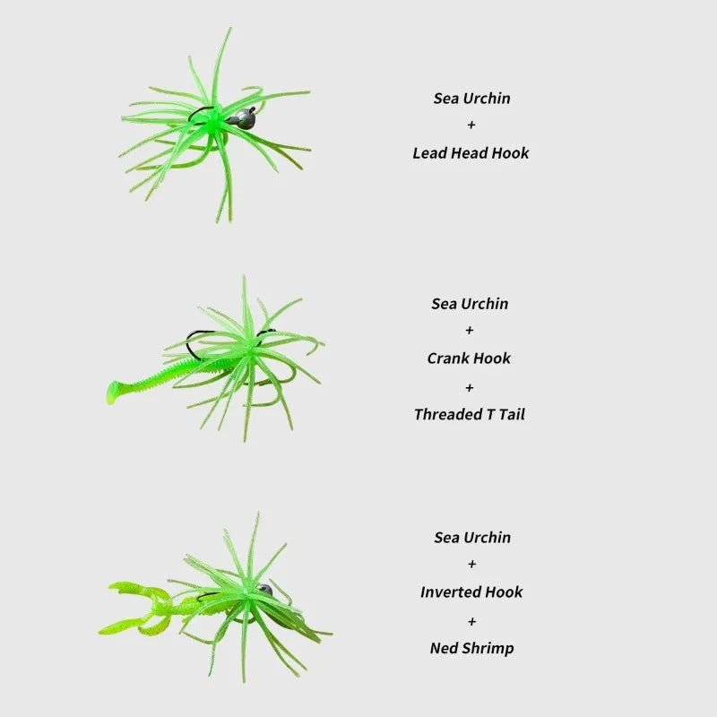 Floating Sea Urchin Soft Lure 11cm 9g – Bionic Spiky Ball Bait