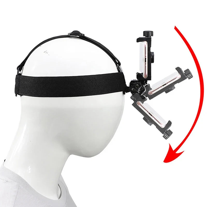 Head-Mounted Phone & Action Camera Headband Mount Bracket