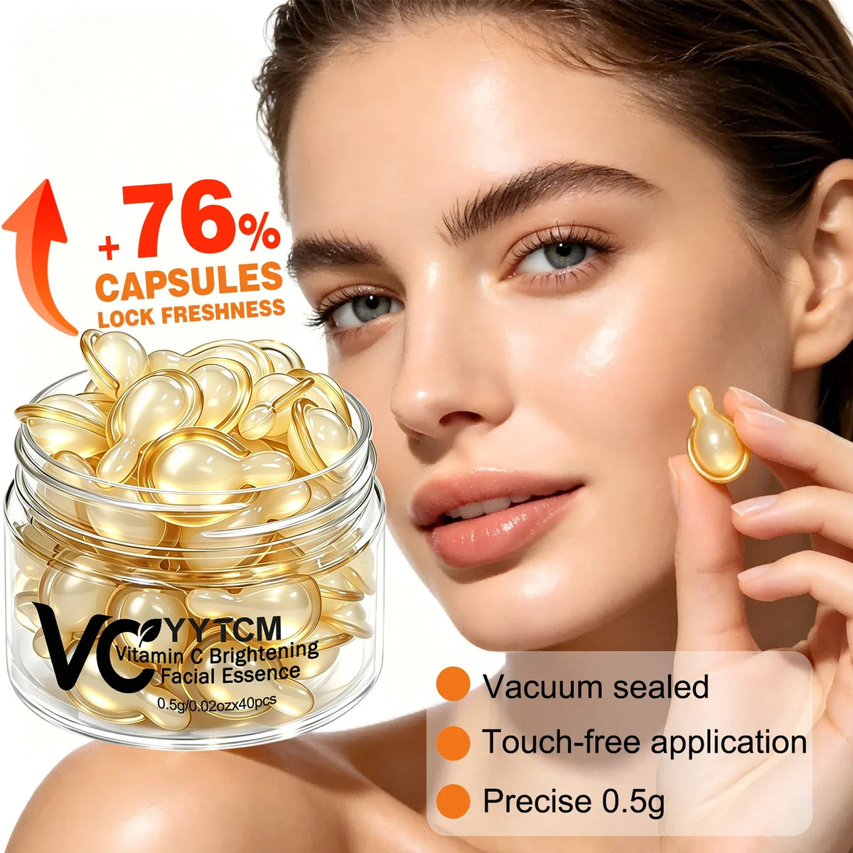 Vitamin C Face Serum Capsules – Retinol, Hyaluronic Acid & Vitamin E