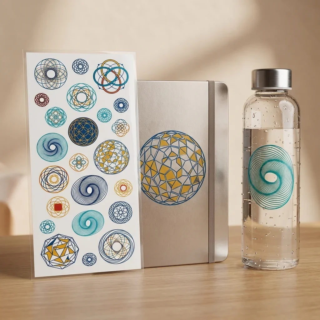 Sacred Geometry UV Transfer Stickers – Waterproof Decals