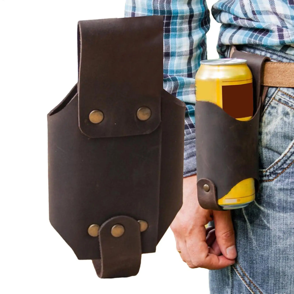 PU Leather Belt Bottle Holder – Waterproof Drink Carrier