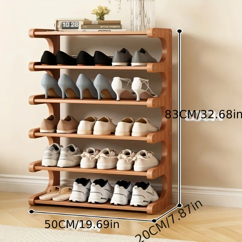 Large Bamboo Shoe Rack – Multi-Tier Freestanding Organizer
