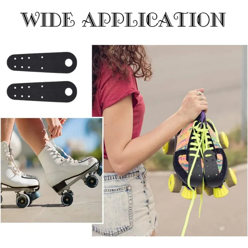 PU Leather Roller Skate Toe Guards – 1 Pair Black