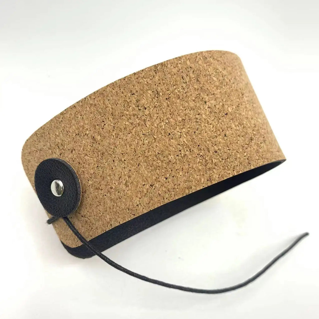 Foldable Primary Cork Leather Cup Sleeve Pattern Iced Coffee