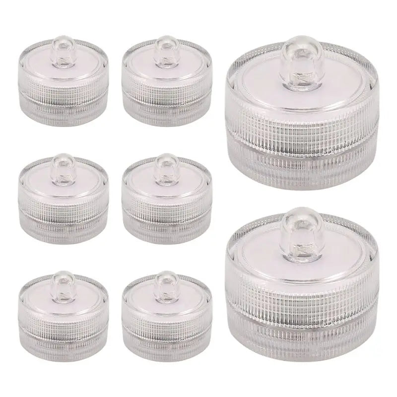 Waterproof LED Flameless Tea Lights Submersible Decor 24 Pack