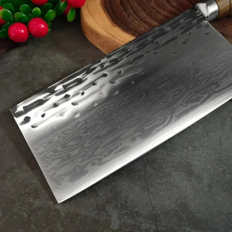 Damascus Steel Chinese Cleaver – Handmade Chef Knife