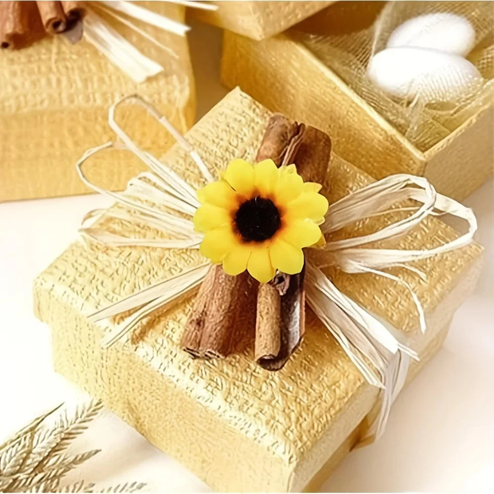 Artificial Sunflowers – Fabric Mini Fake Flowers for DIY Decor