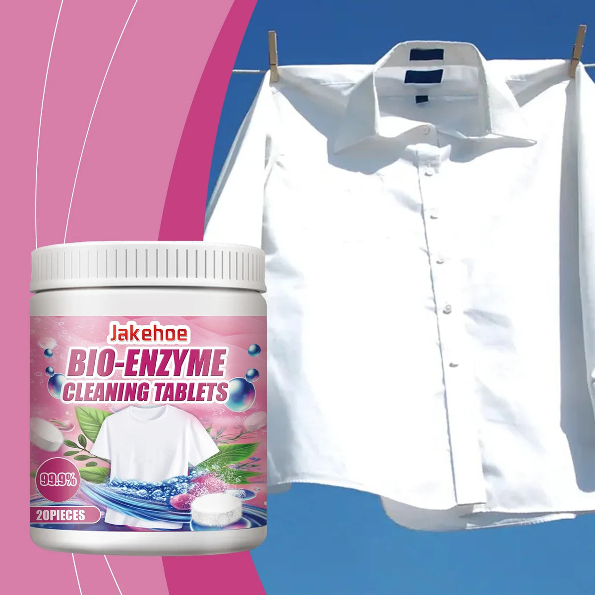 JAKEHOE Stain Remover Effervescent Tablets | Laundry Cleaning