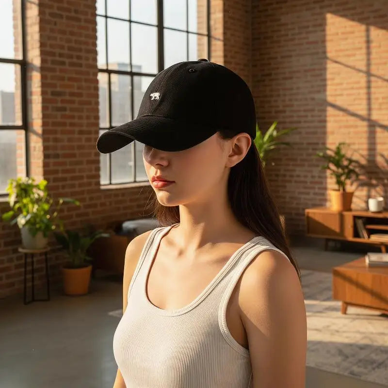 Unisex Bear Design Baseball Cap – Adjustable Soft Curved Brim
