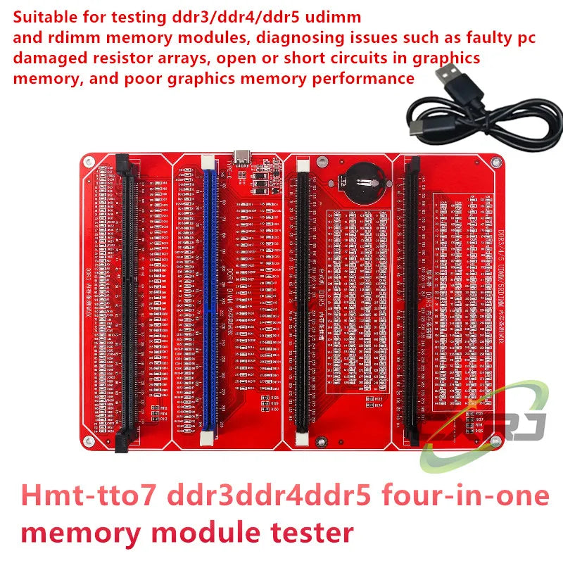 4-in-1 DDR3/DDR4/DDR5 Memory Tester with LED – PCB Diagnostics