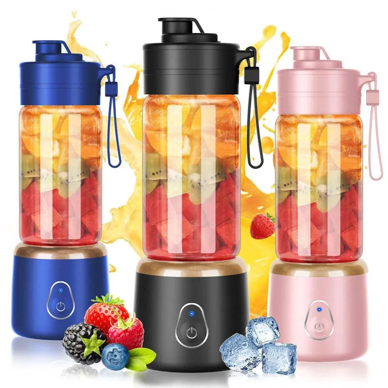 Portable USB Electric Juicer 400mL | Stainless Steel Blades