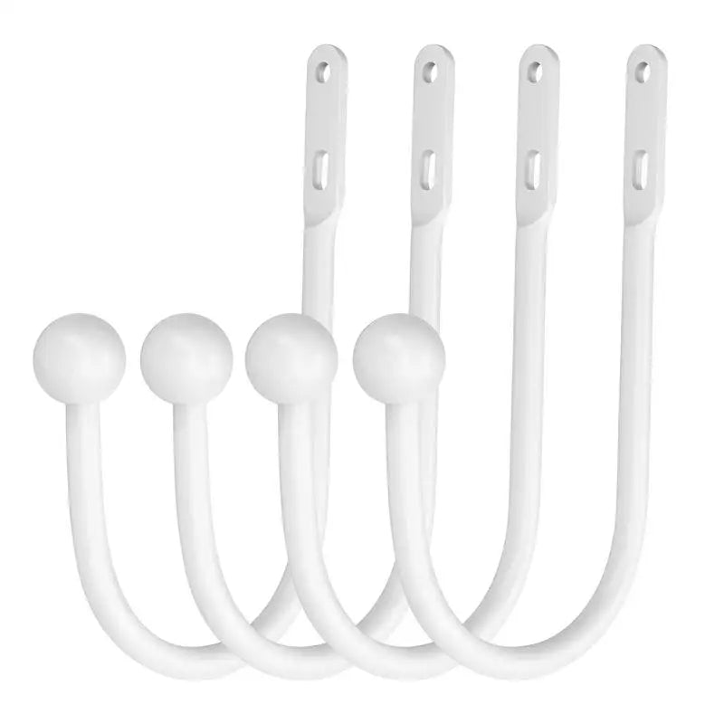 Aluminum Drapery Holdbacks 4pcs – U-Shape Curtain Tiebacks