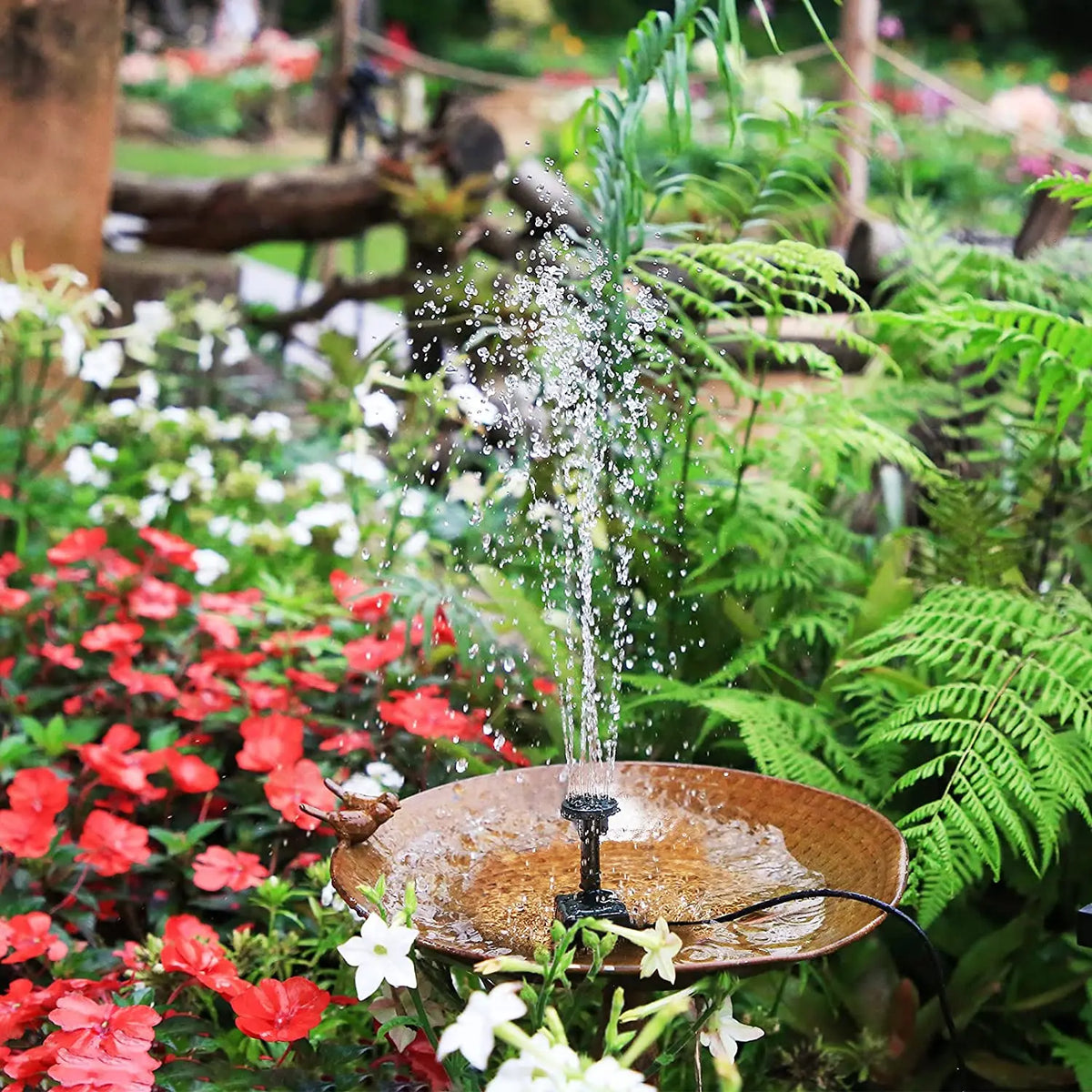 Solar Fountain Pump 2.5W – 6 Nozzles, Bird Bath & Garden Pond