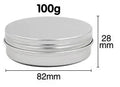 10-Pack Aluminum Tins 100g Screw-Top Lids – Empty Storage Jars