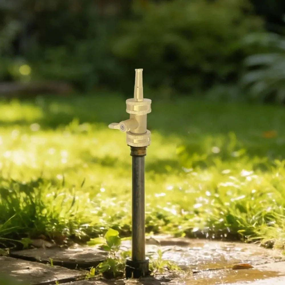 Brass Garden Hose Nozzle – Adjustable Rust-Resistant Sprayer