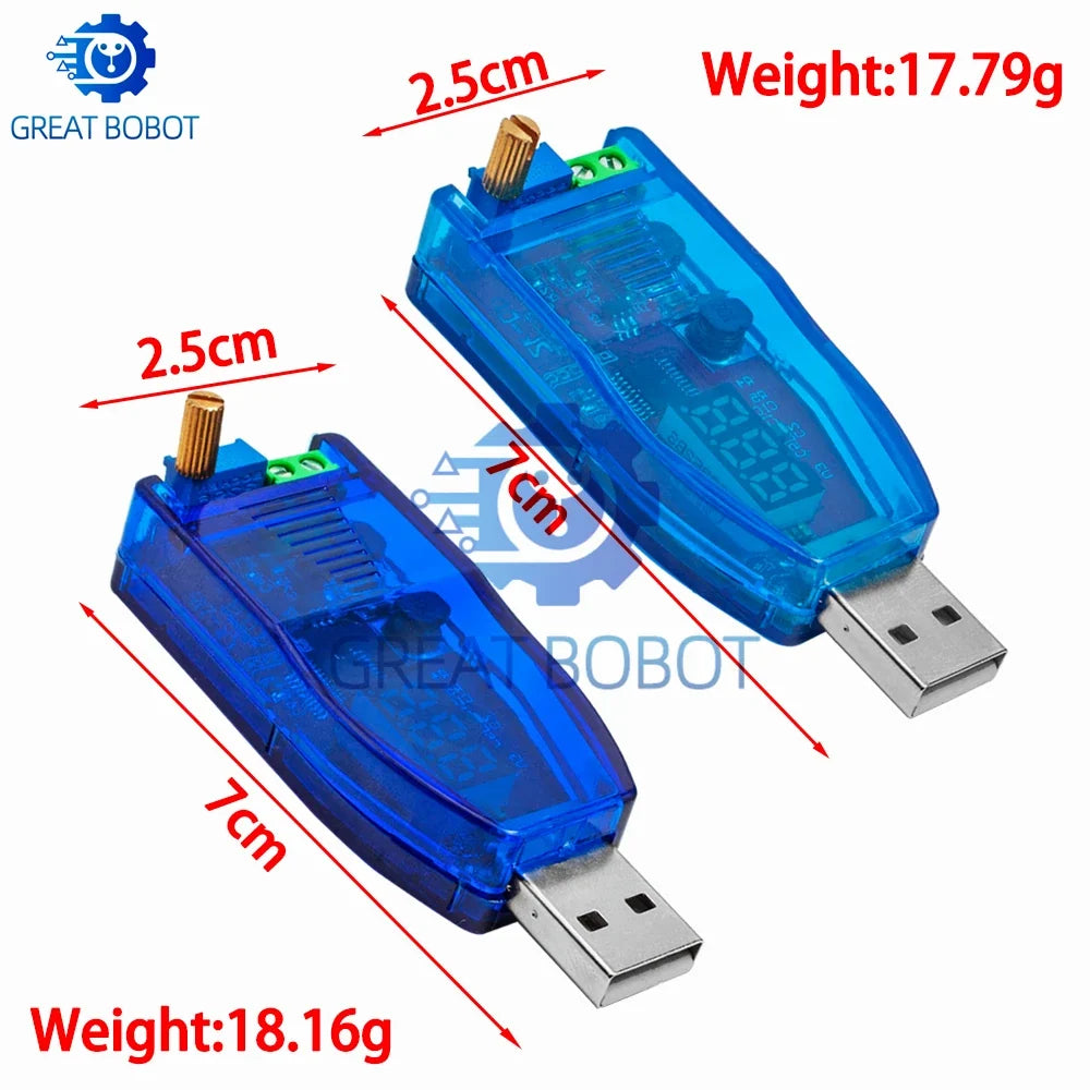 USB DC-DC Buck Boost Converter 5V to 1–24V Voltage Regulator