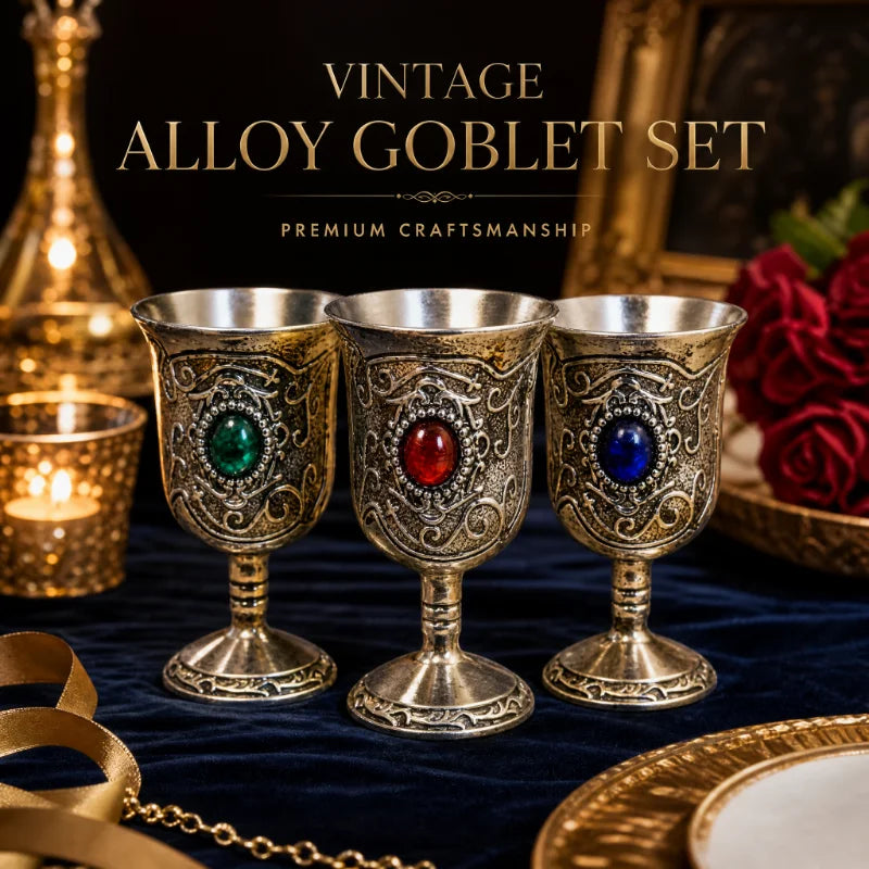 Vintage Wine Glasses Metal European Champagne Cocktail Bars