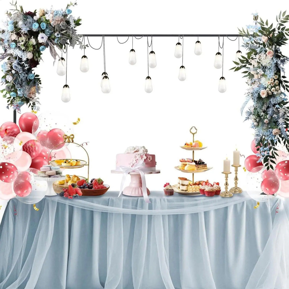 Table Arch Stand Clamps Adjustable Over Rod Dining Background Rack
