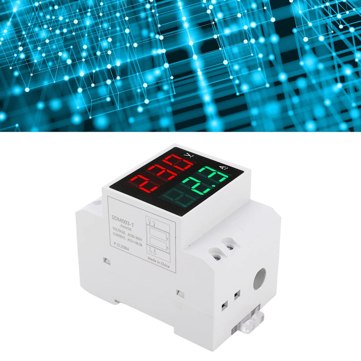 Voltage Current Meter Accuracy AC80 300V 0 1 99 9A Digital Voltmeter
