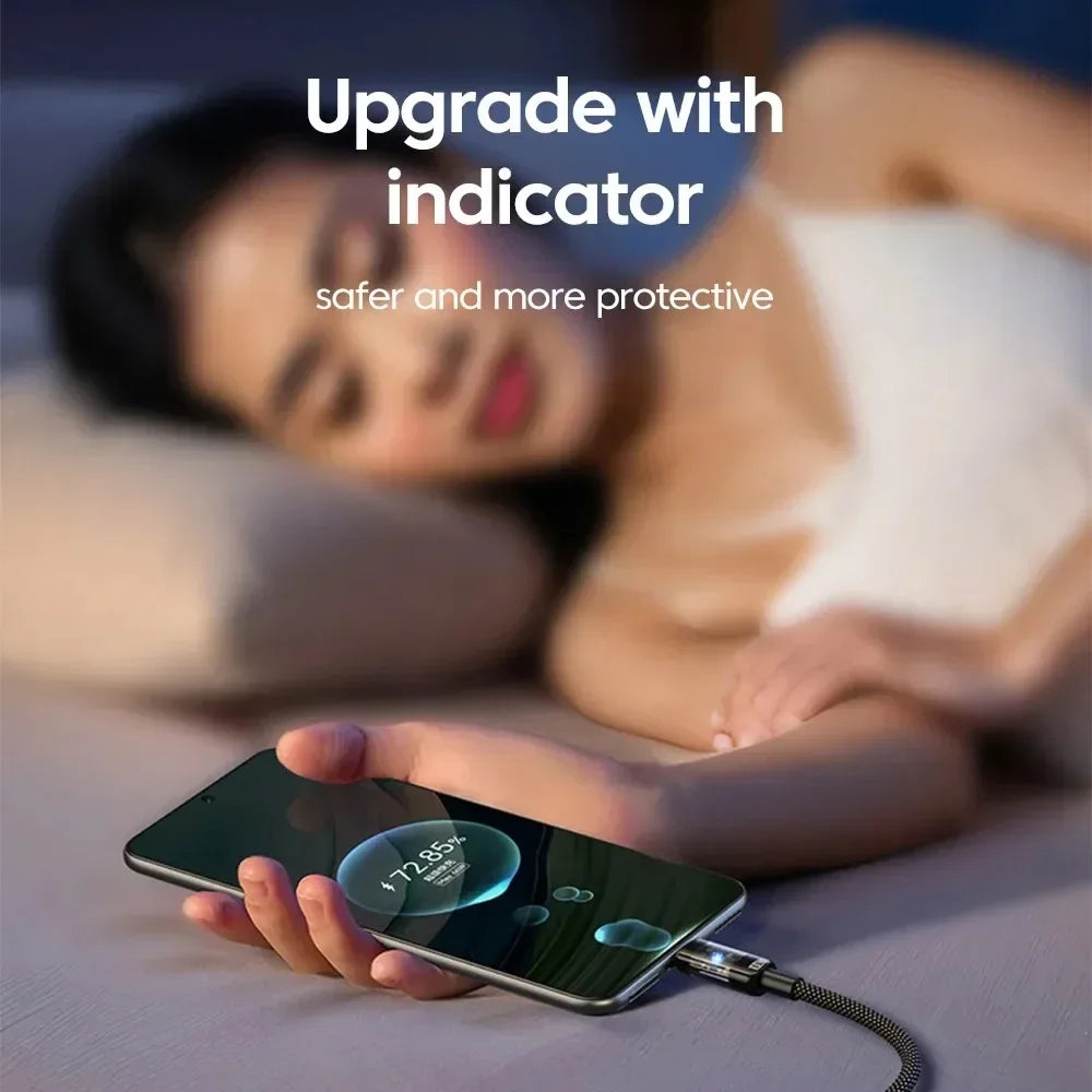 240W USB-A to USB-C Fast Charging Cable | LED Display, Nylon