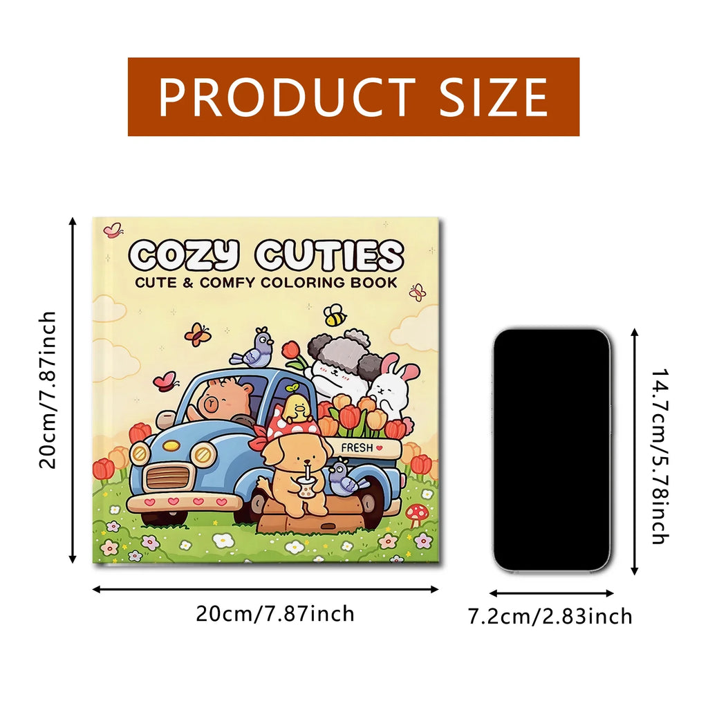 Cozy Cuties Comfy Coloring Book Adults Teens Kids Perfect Halloween