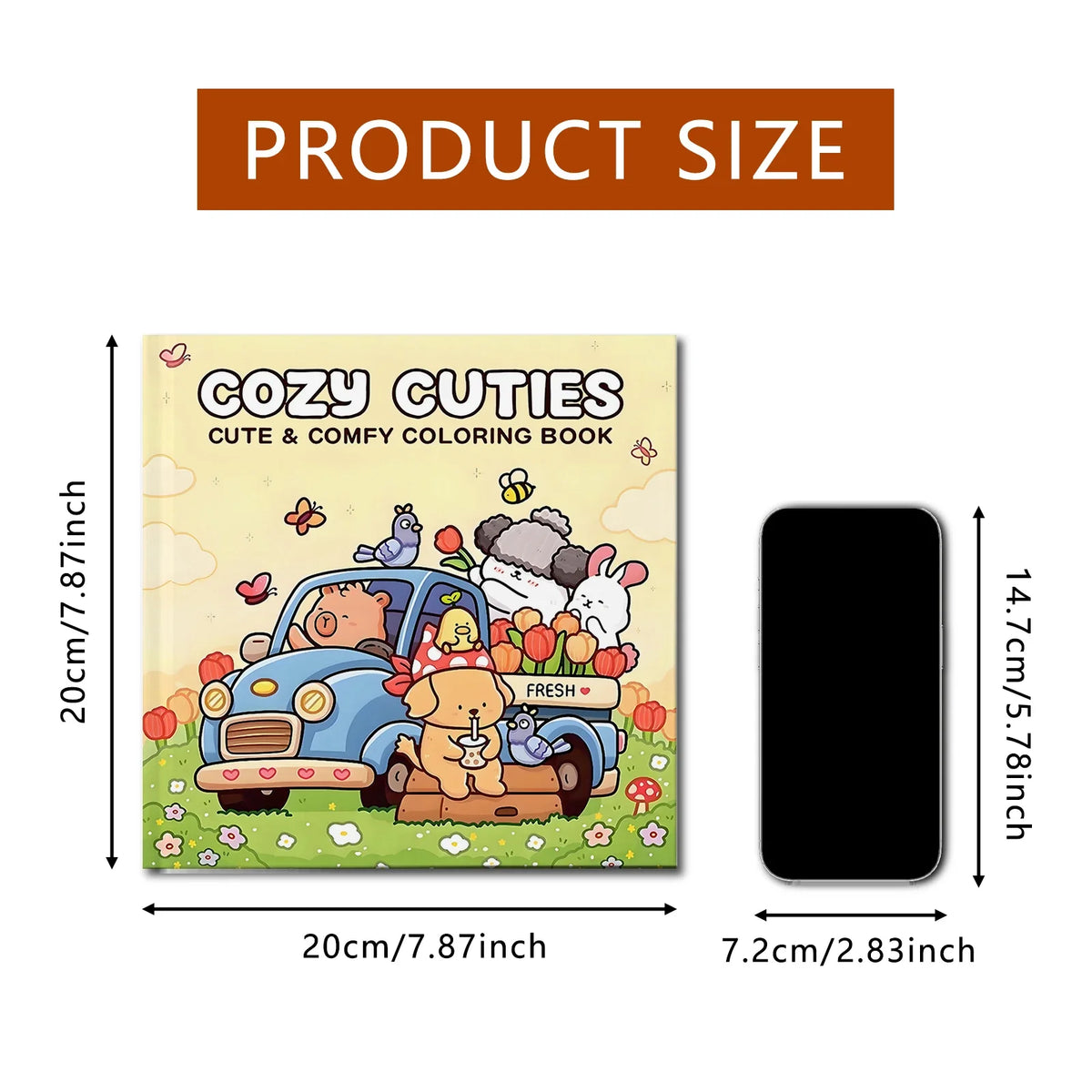 Cozy Cuties Comfy Coloring Book Adults Teens Kids Perfect Halloween