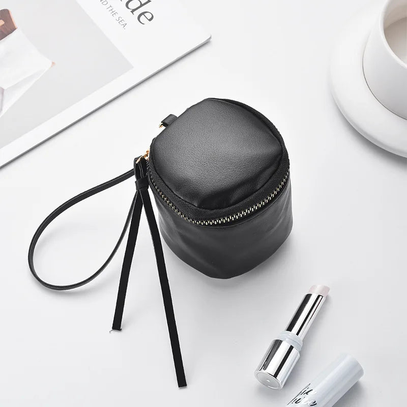 Vintage Coin Purse Cosmetic Bag – Waterproof PU Jewelry Organizer