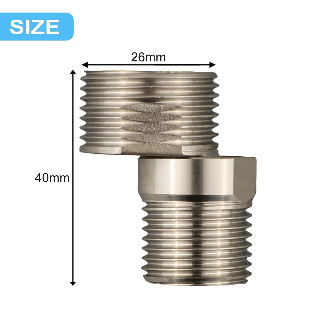 360° Rotatable Wall Mounted Shower Faucet Adapter | Angled