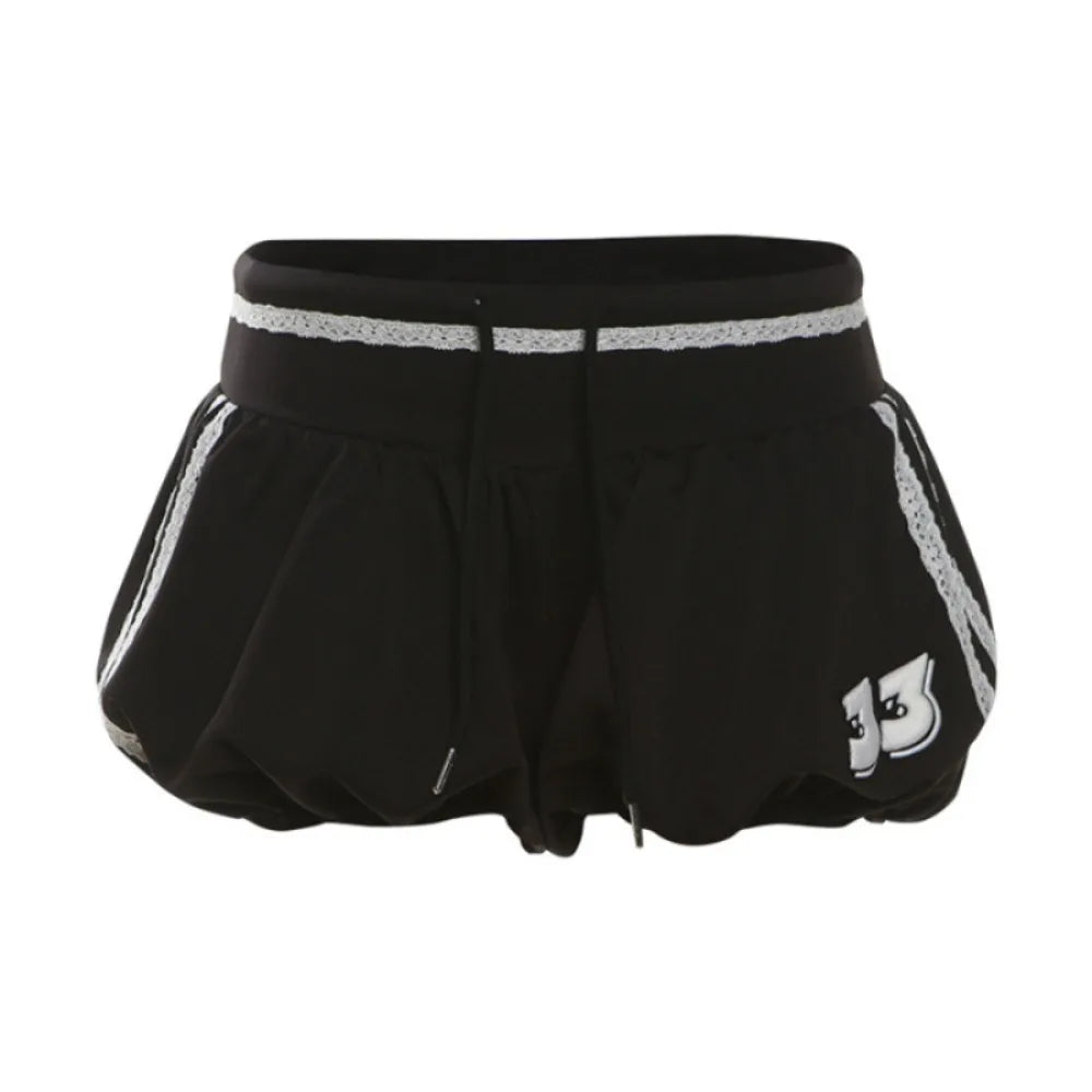 Women's High Waist Wide Leg Stripe Shorts | Casual Drawstring