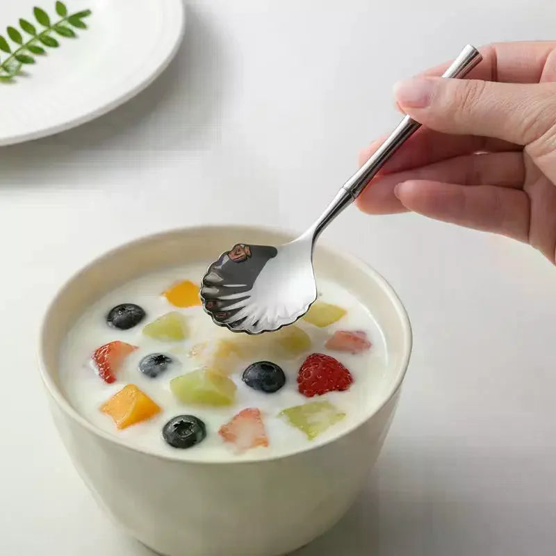 Seashell Stainless Steel Teaspoon | Coffee & Dessert Spoon