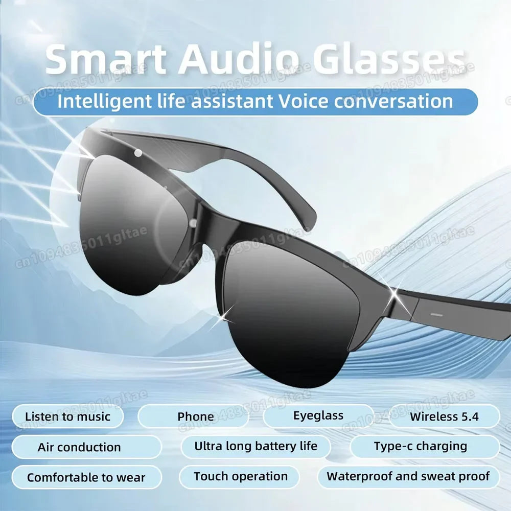 Camera Control Smart Glasses 2026 Music Sunglasses Headphones