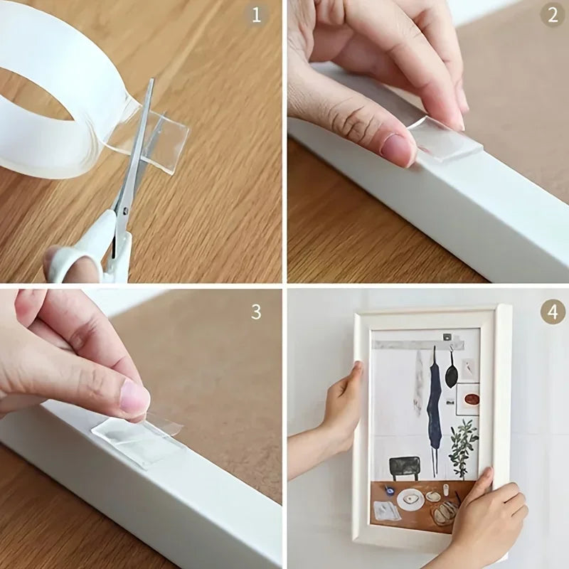 Double-Sided Nano Tape – Waterproof, Reusable, Extra Strong