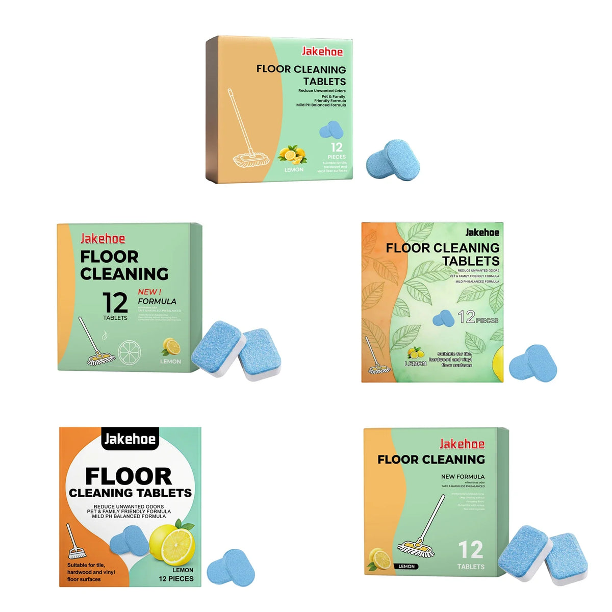 Jakehoe Dissolving Floor Cleaner Tablets – Deep Clean & Fresh Scent