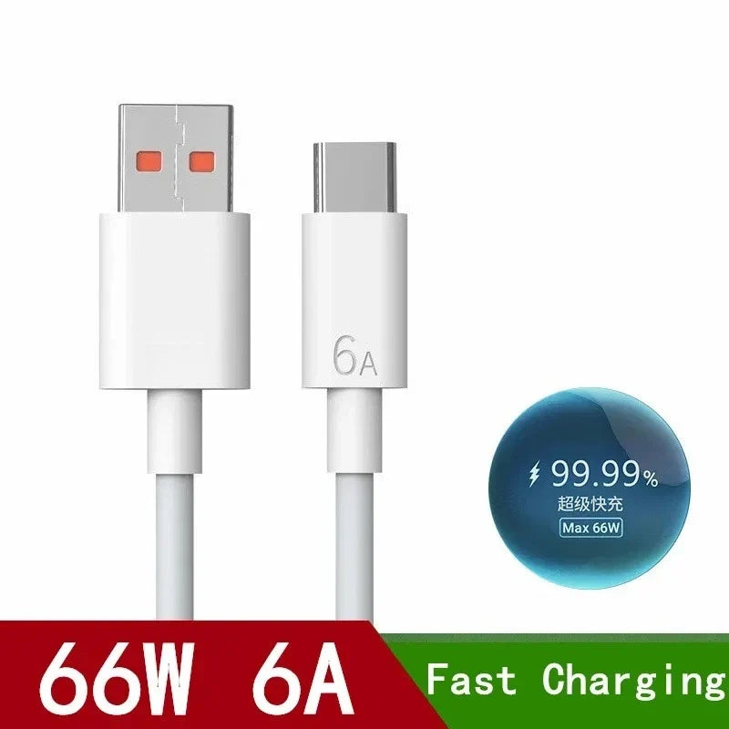 66W 6A USB-C Fast Charging Cable | Xiaomi Samsung Huawei