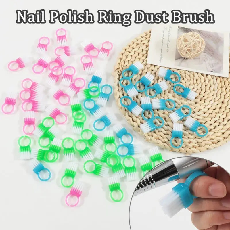 10-Pack Mini Ring Nail Dust Cleaning Brush – Manicure Tool