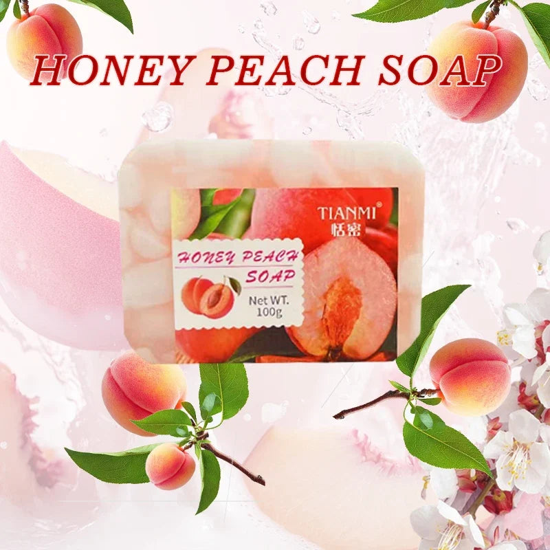 Peach Jelly Soap – 3-in-1 Body & Face Bar for All Skin Types