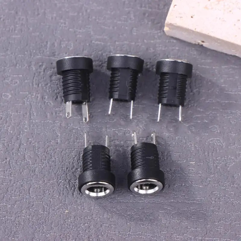 5.5x2.1mm DC Barrel Connector Pairs – Male Plug & Female Jack 5pk
