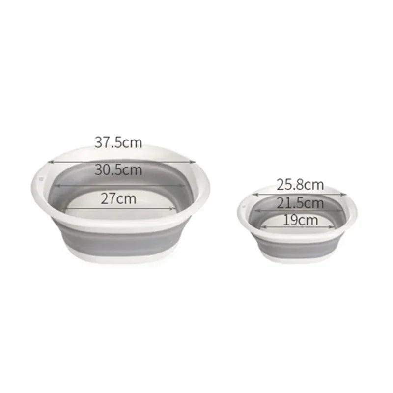 Portable Folding Wash Basin | Collapsible Plastic Tub for Home & Travel